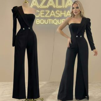 Palazzo One Shoulder Black