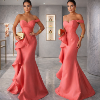 Vestido Imperial Coral