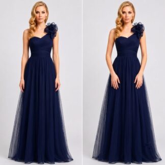Vestido Lorena Azul Marino